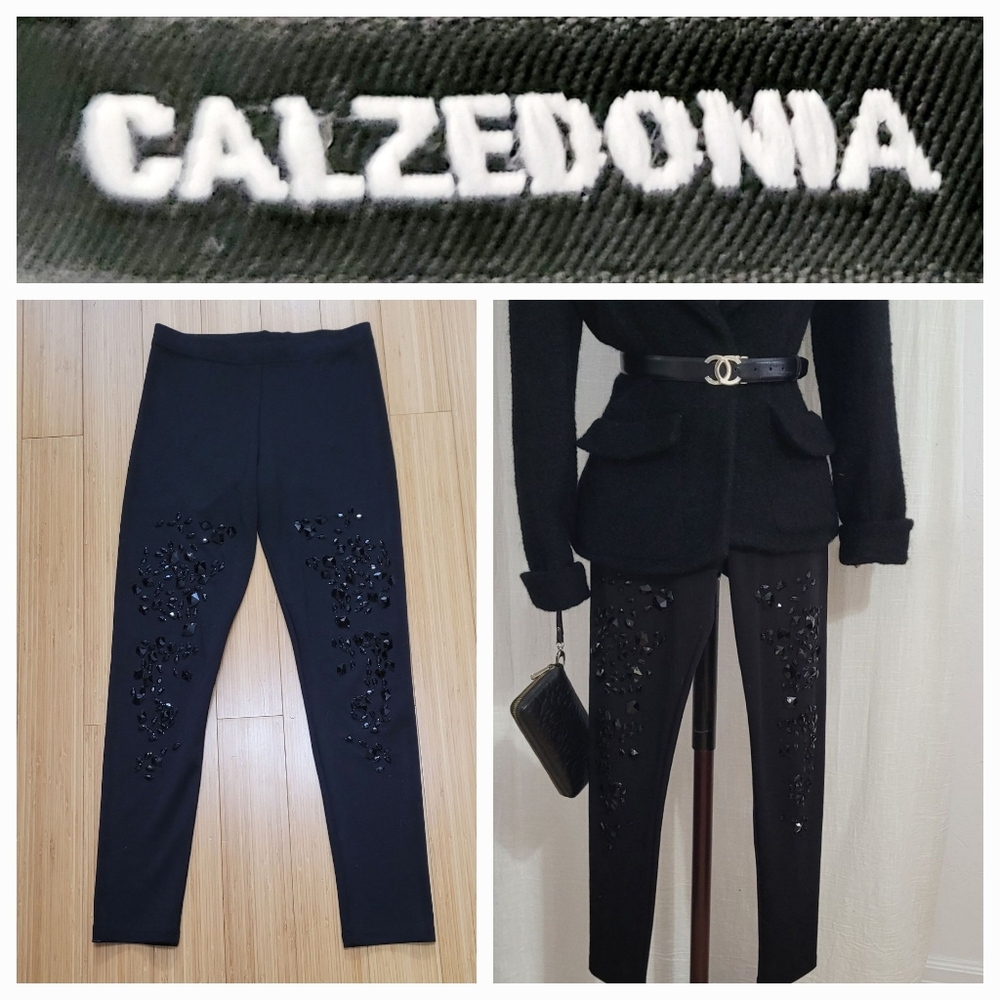 Calzedonia Black Embellished Leggings